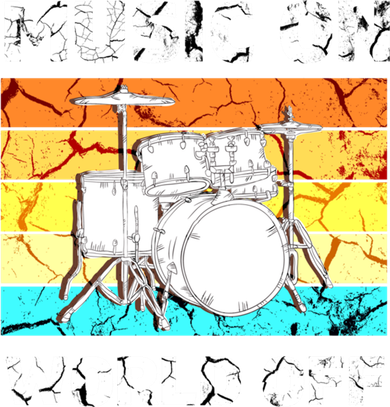 Vintage Music On World Off Drum Set Music Lover Meaningful Gift Tank Top