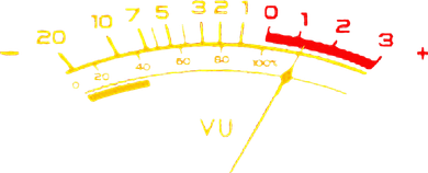 VU Meter Sound Level Studio Button
