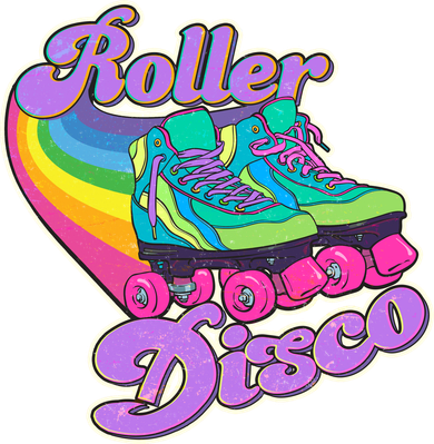 Vintage 80s Retro Roller Disco Skates Women's Tank Top