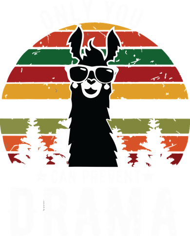 Vintage Only You Can Prevent Drama Llama Gift Baby Bodysuit