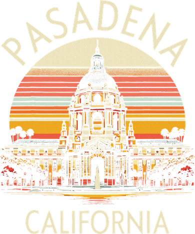 Vintage Pasadena Ca Retro Sunset City Hall Souvenir Toddler T-Shirt