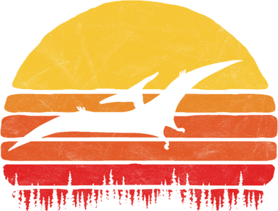 Vintage Pterodactyl Dinosaur Giftgift Retro Sun Baby Bodysuit