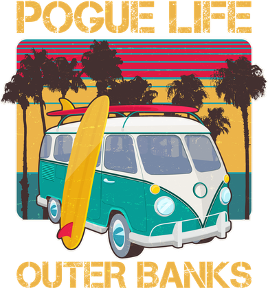 Vintage Pouge Life Outer Bank Beach Women's Dry Zone Grid Polo