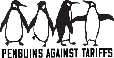 Vintage Penguins Protest Against Funny Penguins Tariffs  Kids Long Sleeve Shirt