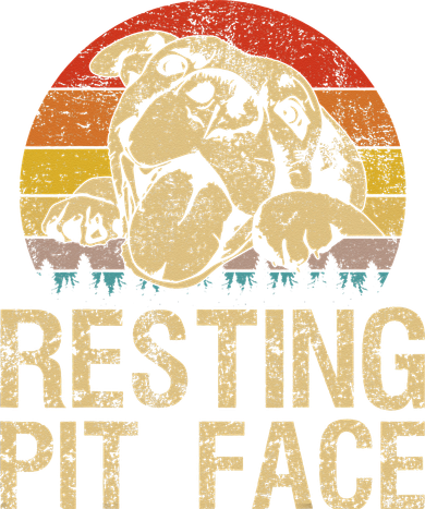 Vintage Pitbull Resting Pit Face Funny Pitbull Lovers Coaster