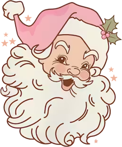 Vintage Pink Santa Claus Pink Christmas Design Meaningful Gift Baby Bodysuit