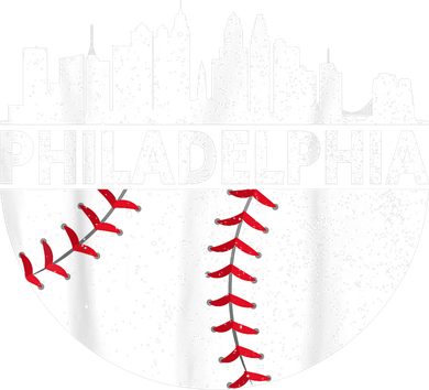 Vintage Philadelphia Skyline Baseball Retro Philly Cityscap Women's Sweatshirt