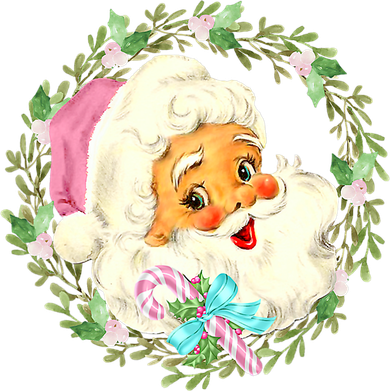 Vintage Pink Santa Claus Pink Christmas Design Baby Bodysuit