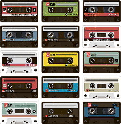 Vintage Retro 80's Cassette Tapes Women's Hoodie