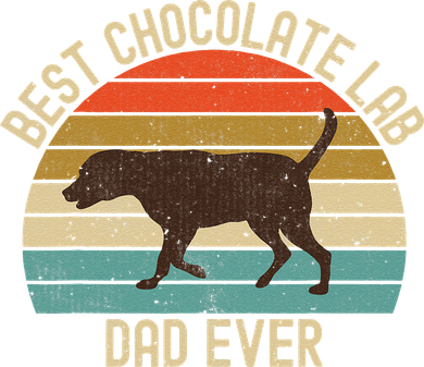 Vintage Retro Best Chocolate Lab Dad Ever Labrador Retriever Kids Hoodie
