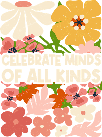 Vintage Retro Floral Celebrate Minds of All Kinds Tote Bag