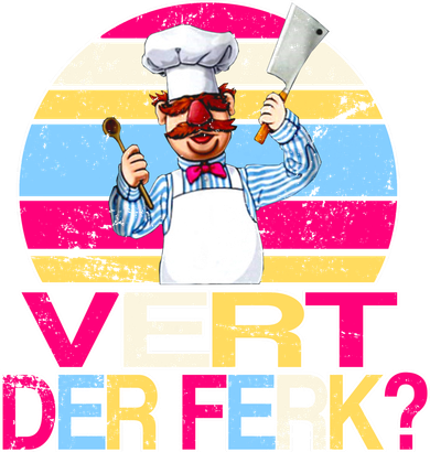 Distressed Vert Der Ferk Retro Chef Toddler Long Sleeve