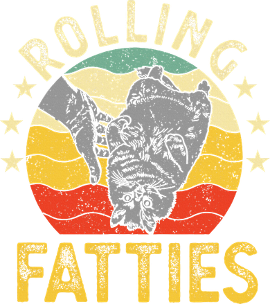 Vintage Rolling Fatties Cat Retro Kitty Kitten Meow Lover Toddler Hoodie