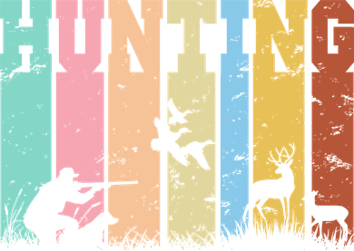 Vintage Retro Hunting Hunter Button