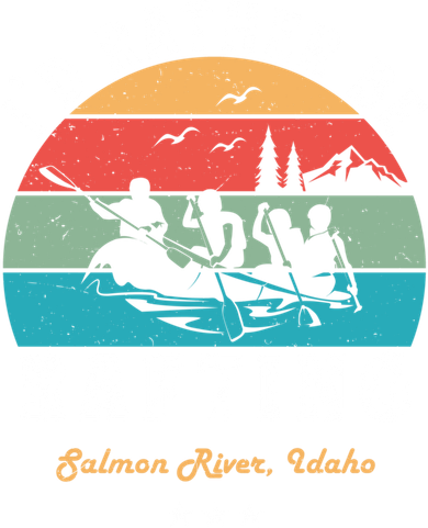 Vintage Retro I'd Rather Be Water Rafting Salmon River Idaho Gift Doggie Tank