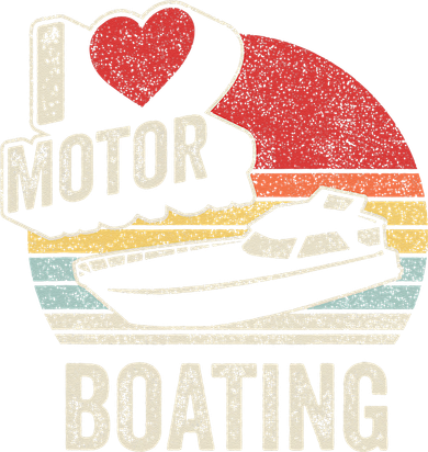Vintage Retro I Love Motor Boating Funny Boater Women's Hoodie