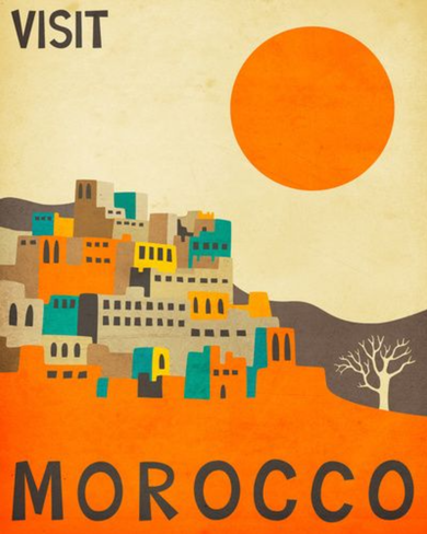 Vintage Retro Morocco Poster Tank Top