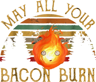 Vintage Retro May All Your Bacon Burn BBQ Grunge Kids Long Sleeve Shirt