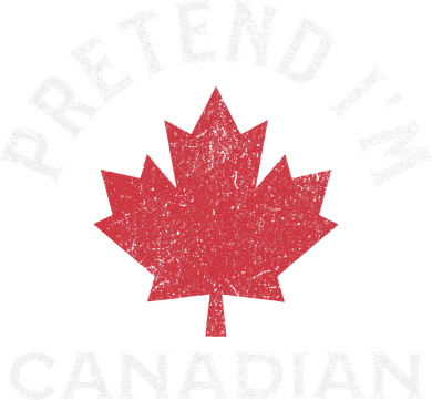 Vintage Retro Pretend Im Canadian Maple Leaf Canada Flag Kids T-Shirt
