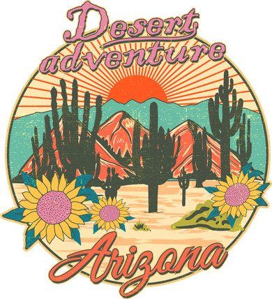 Vintage Retro Travel Arizona Desert Adventure Emblem Tumbler