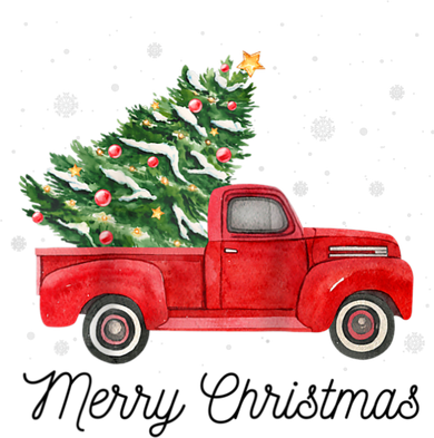 Vintage Red Truck With Merry Christmas Tree Raglan Baseball Kids T-Shirt