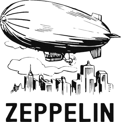 Vintage Retro Zeppelin Dirigible Airship Sketch Mousepad