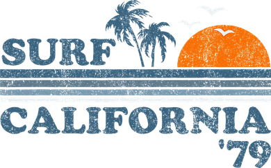 Vintage Surf California Beach Retro Sunset Surf 70S Gift Kids Long Sleeve Shirt