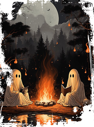 Vintage Spooky Horror Ghost Book Backpack