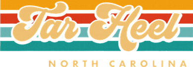 Vintage Sunset Stripes Tar Heel North Carolina Coaster