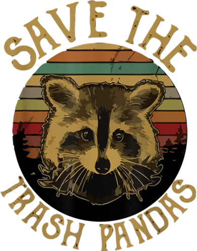 Vintage Save The Trash Pandas Funny Raccoon Animal Gift Women's Sweatshirt
