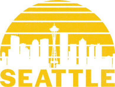Vintage Seattle Washington Cityscape Magnet