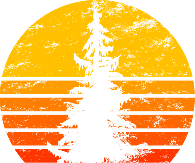 Vintage Sunset Tree Kids T-Shirt