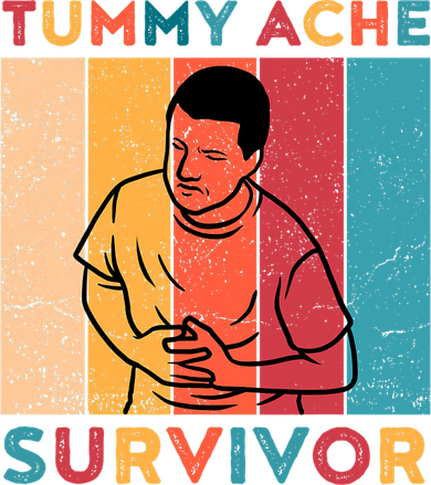 Vintage Tummy Ache Survivor Kids Hoodie