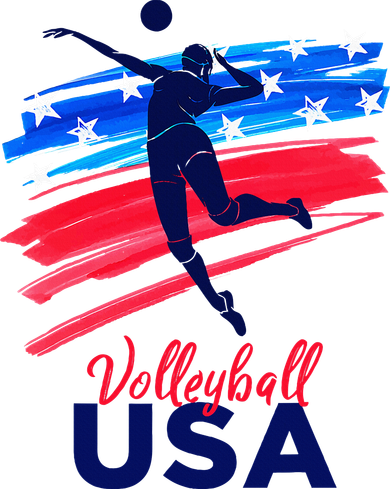 Volleyball Usa Support Hooded Wearable Blanket