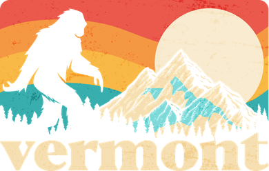 Vintage Vermont Bigfoot Sasquatch Wilderness Ornament