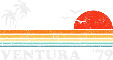 Vintage Ventura Beach California Retro Sunset Surf 70s Gift Kids Long Sleeve Shirt