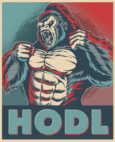 Vintage Vote HODL Crypto Currency Gorilla Ape Toddler T-Shirt
