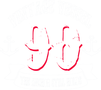 Vintage Vessel 90th Birthday The Anchor Still Holds Button
