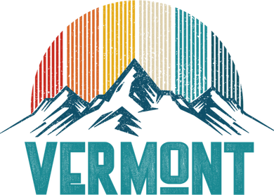 Vermont Vintage Mountains Nature Hiking Souvenir Gift Hooded Wearable Blanket