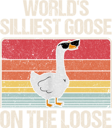 Vintage Worlds Silliest Goose On The Loose Funny Saying Apron