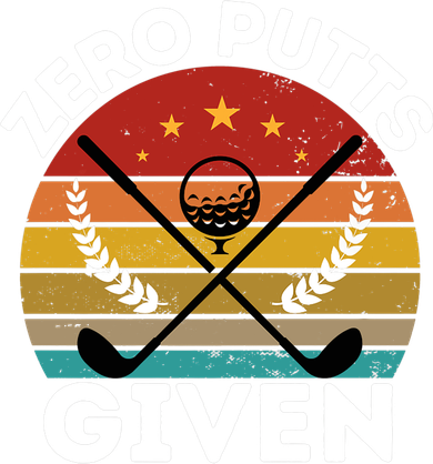Vintage Zero Putts Given Golf Funny Golf Player Golfing Premium Tote Bag