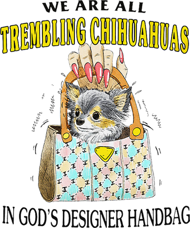We Are All Trembling Chihuahua In GodS Handbag Toddler Sweatshirt