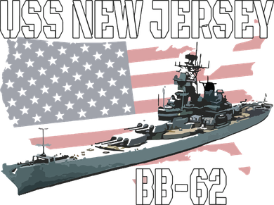 Ww2 American Battleship Uss New Jersey Bb62 Warship Veteran Button