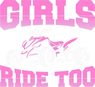 Wo ATV Funny Four Wheeler Quad Bike Girls Ride Too Quad Biker Kids Sweatshirt