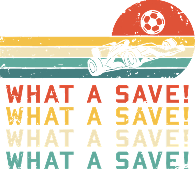 What A Save Vintage Retro Rocket Soccer Car League Women's Dry Zone Grid Polo