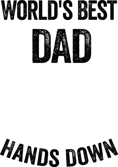 Worlds Best Dad Hands Down Make A Handprint Kids Long Sleeve Shirt