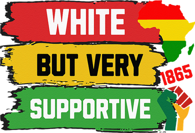 White But Supportive Ally Black History Month Juneteenth Kids T-Shirt