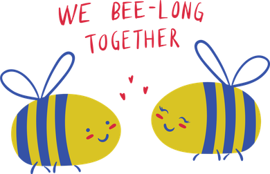 We Belong Together Cute Bee Women's Long Sleeve Shirt