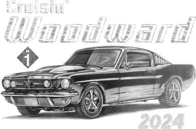 Woodward Cruise Classic Muscle Car Sketch 2024 Pajama Set
