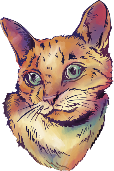 Watercolor Cute Cat Baby Bodysuit